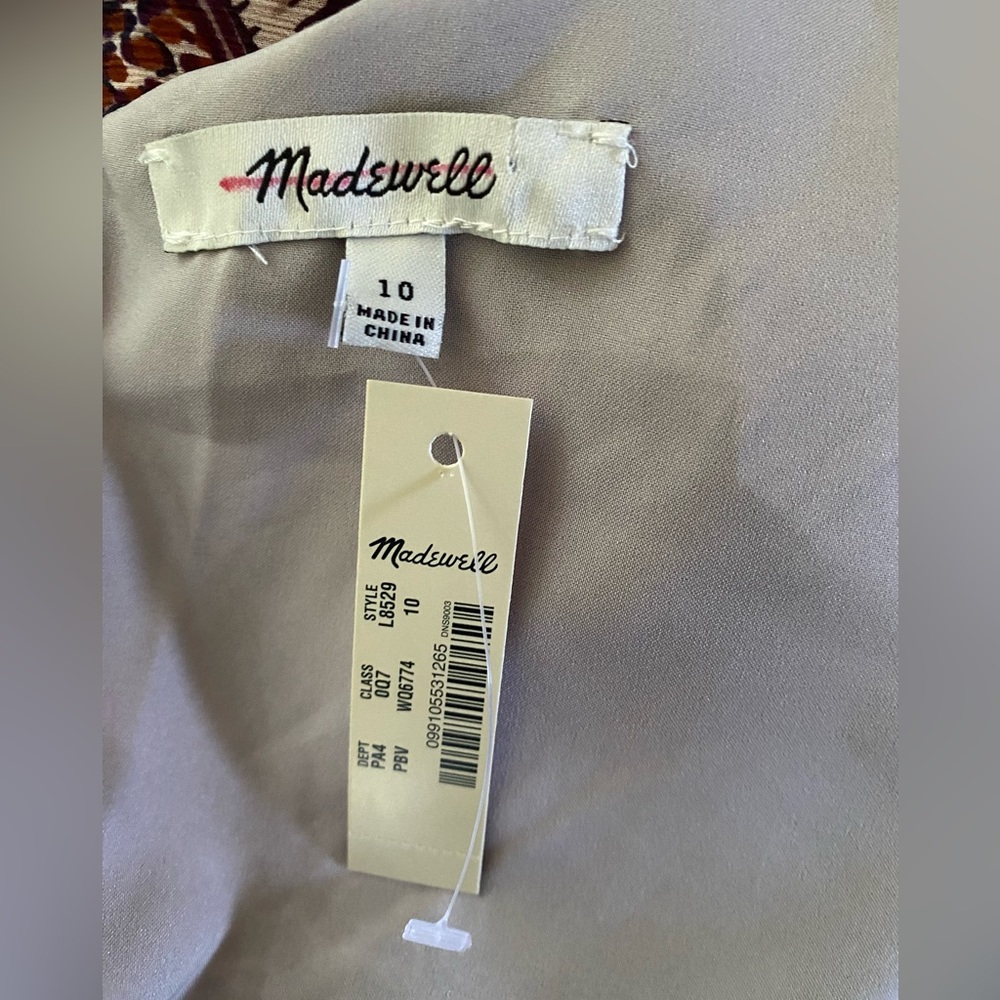 NWTs Madewell Smocked Shoulder Mini Dress - Picture 9 of 9
